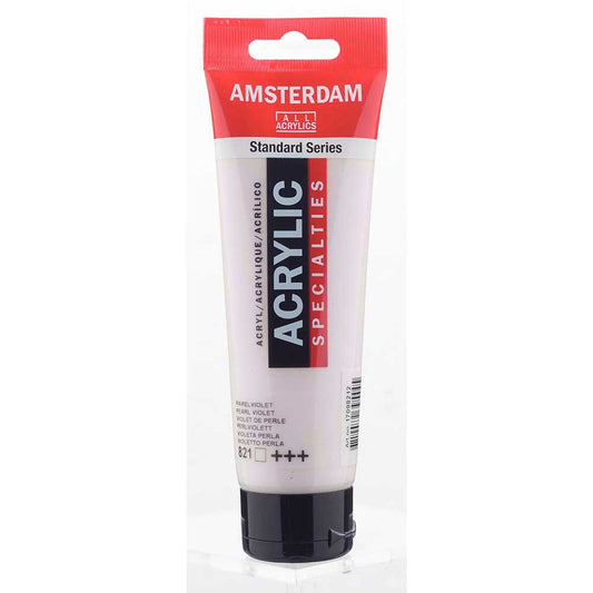 Talens Amsterdam Acrylic 120ml Pearl Violet 821 S.2 ön cephe etiketi