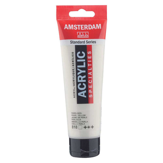 Talens Amsterdam Acrylic 120ml Pearl Yellow 818 S.2 ön cephe etiketi