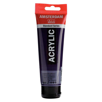 Talens Amsterdam Acrylic 120ml Permanent Blue Violet 568 ön cephe etiketi
