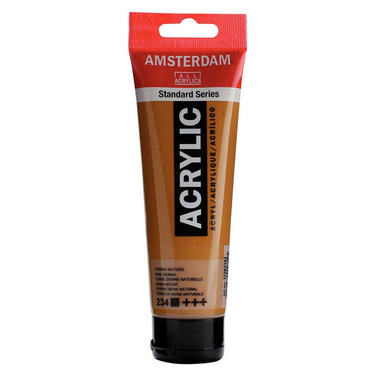 Talens Amsterdam Acrylic 120ml Raw Sienna 234 ön cephe etiketi