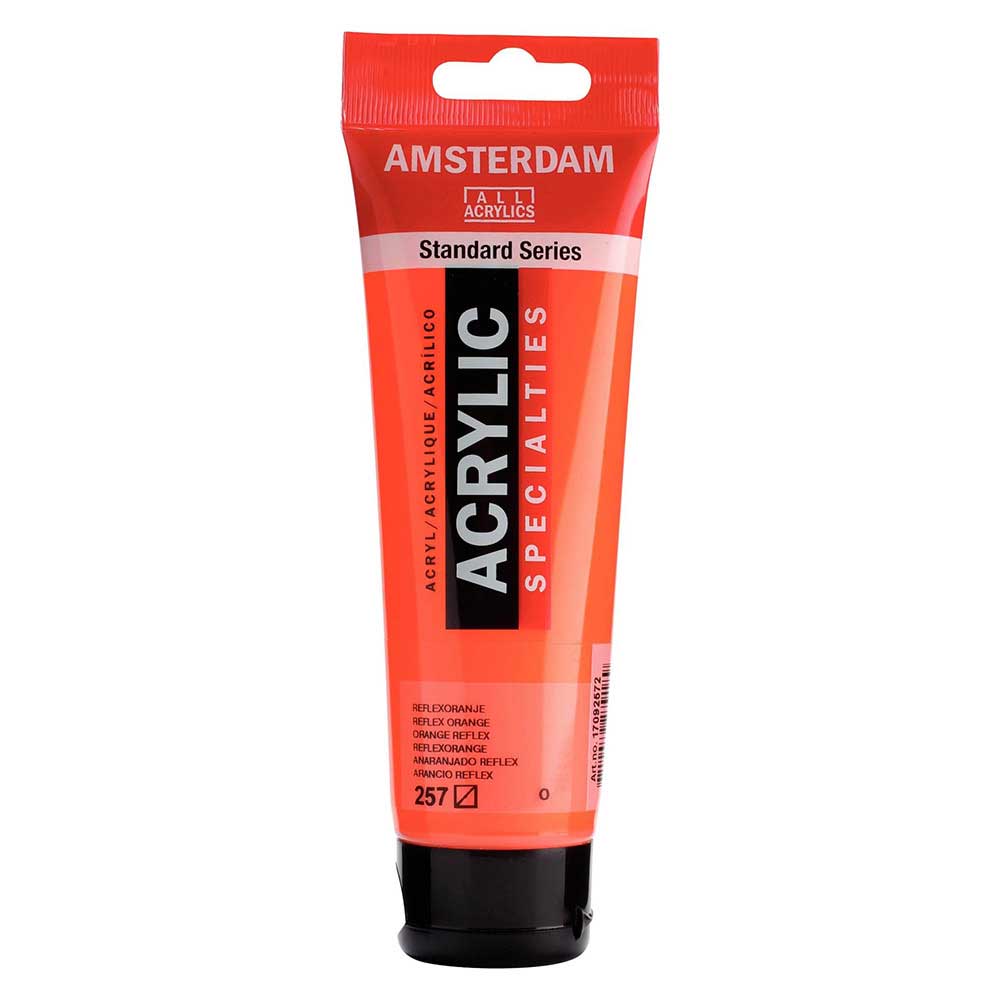 Talens Amsterdam Acrylic 120ml Reflex Orange 257 S.2 ön cephe etiketi