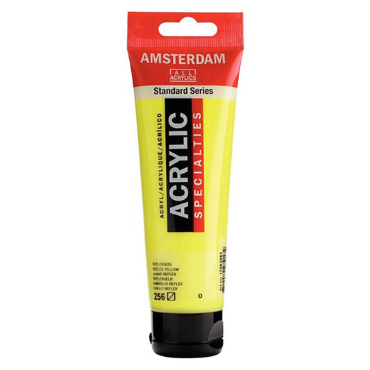 Talens Amsterdam Acrylic 120ml Reflex Yellow 256 S.2 ön cephe etiketi