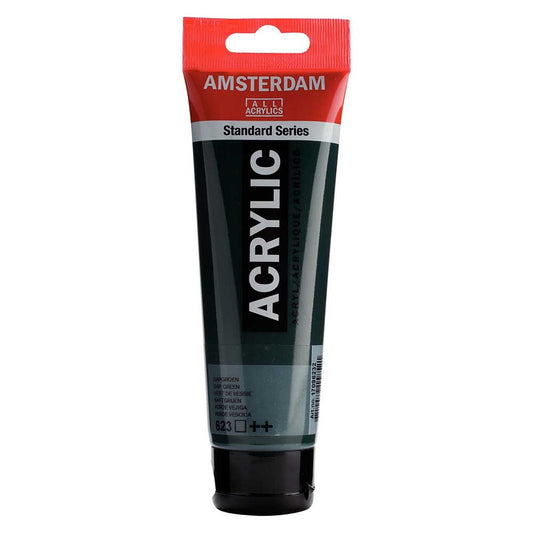 Talens Amsterdam Acrylic 120ml Sap Green 623 ön cephe etiketi