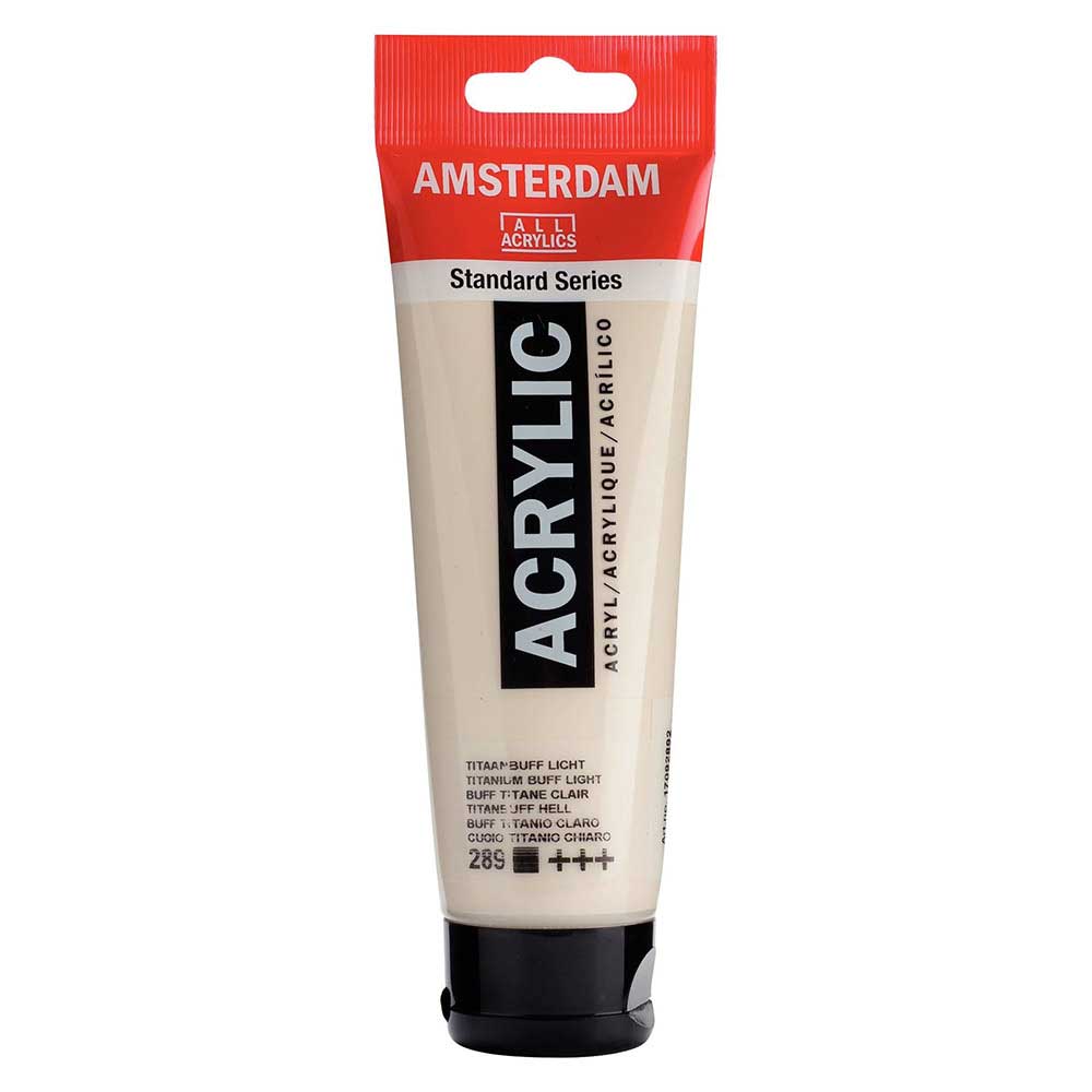 Talens Amsterdam Acrylic 120ml Titanium Buff Light 289 ön cephe etiketi