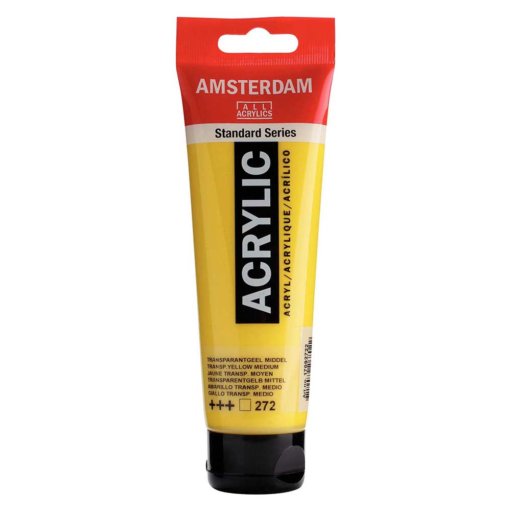Talens Amsterdam Acrylic 120ml Transparent Yellow Medium 272 ön cephe etiketi