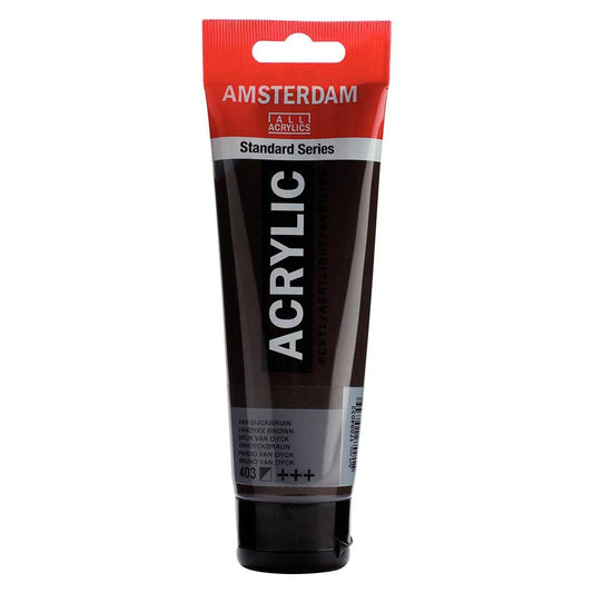 Talens Amsterdam Acrylic 120ml Vandyke Brown 403 ön cephe etiketi