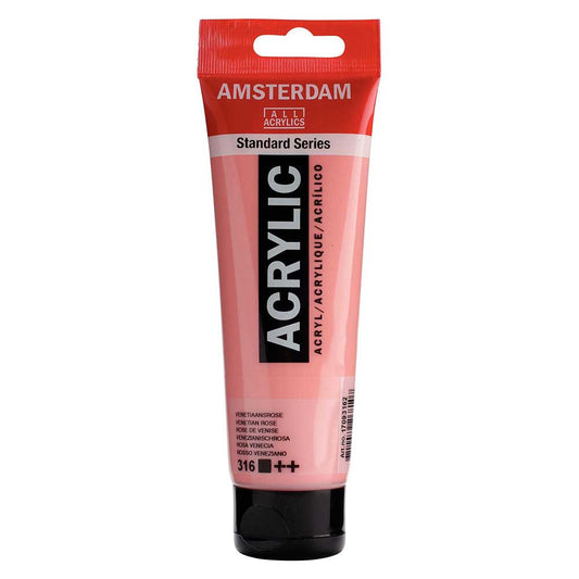 Talens Amsterdam Acrylic 120ml Venetian Rose 316 ön cephe etiketi