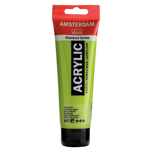 Talens Amsterdam Acrylic 120ml Yellowish Green 617 ön cephe etiketi