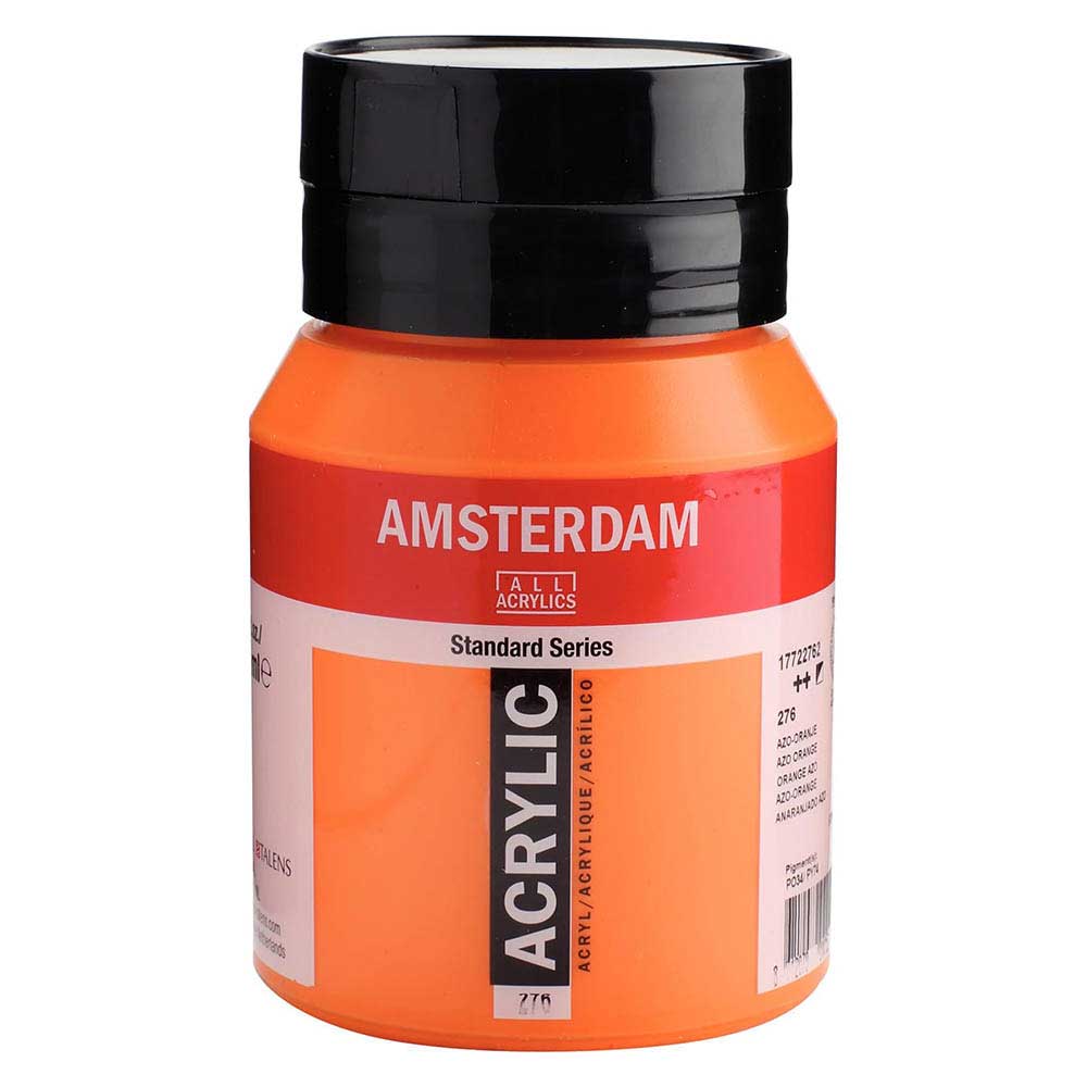 Talens Amsterdam Acrylic 500ml Azo Orange 276 ön cephe etiketi