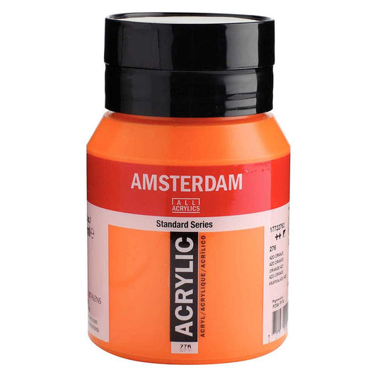 Talens Amsterdam Acrylic 500ml Azo Orange 276 ön cephe etiketi