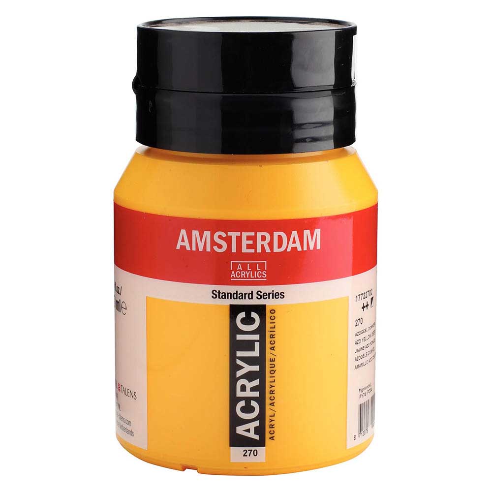 Talens Amsterdam Acrylic 500ml Azo Yellow Deep 270 ön cephe etiketi