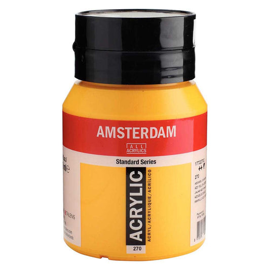 Talens Amsterdam Acrylic 500ml Azo Yellow Deep 270 ön cephe etiketi