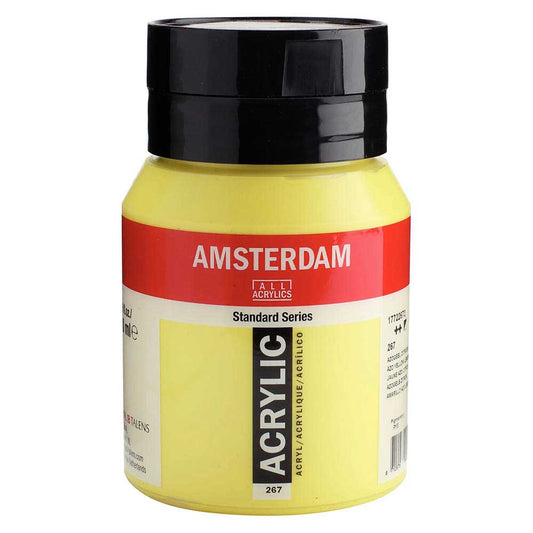 Talens Amsterdam Acrylic 500ml Azo Yellow Lemon 267 ön cephe etiketi