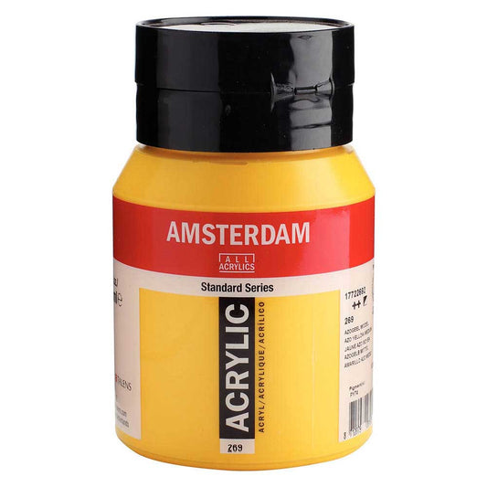 Talens Amsterdam Acrylic 500ml Azo Yellow Medium 269 ön cephe etiketi