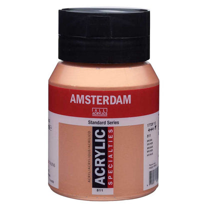 Talens Amsterdam Acrylic 500ml Bronze 811 S.2 ön cephe etiketi