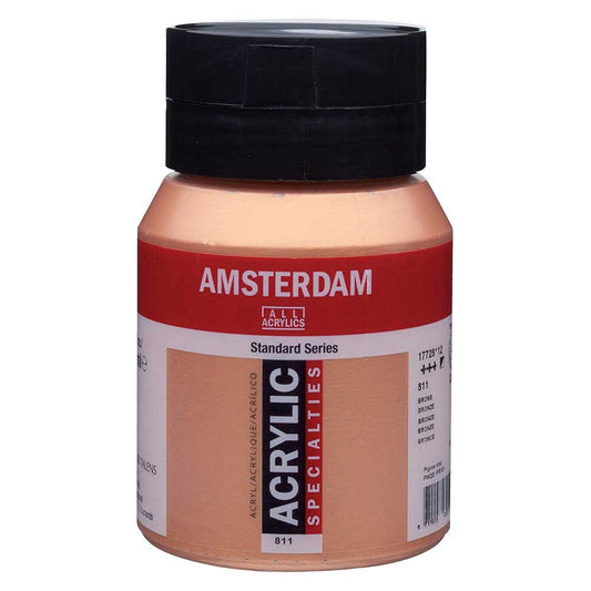 Talens Amsterdam Acrylic 500ml Bronze 811 S.2 ön cephe etiketi