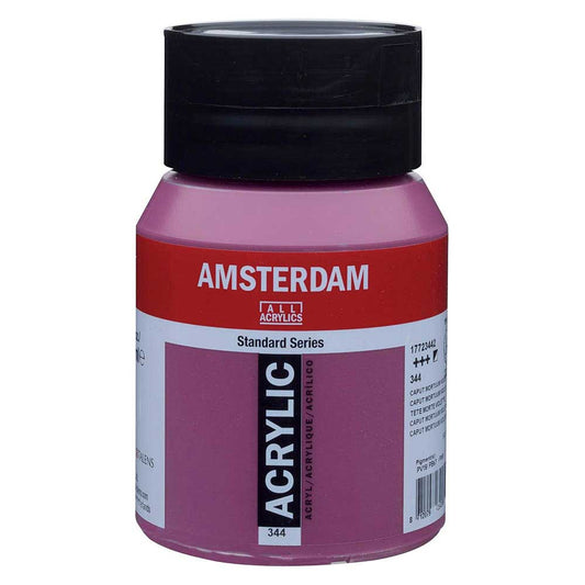 Talens Amsterdam Acrylic 500ml Caput Mortum Violet 344 ön cephe etiketi