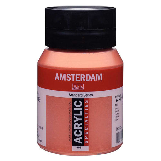 Talens Amsterdam Acrylic 500ml Copper 805 S.2 ön cephe etiketi