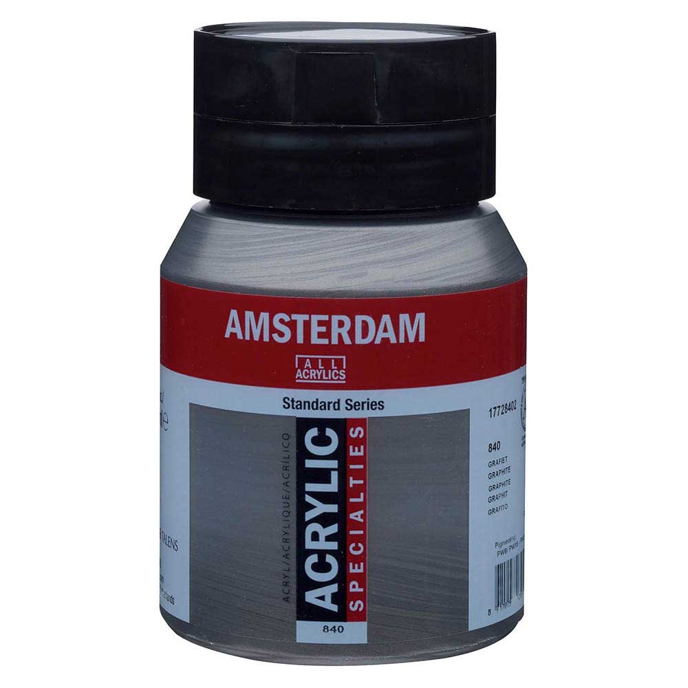 Talens Amsterdam Acrylic 500ml Graphite 840 S.2 ön cephe etiketi
