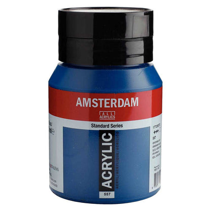 Talens Amsterdam Acrylic 500ml Greenish Blue 557 ön cephe etiketi