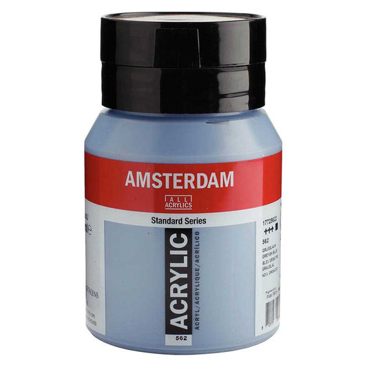 Talens Amsterdam Acrylic 500ml Greyish Blue 562 ön cephe etiketi