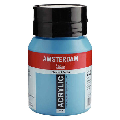 Talens Amsterdam Acrylic 500ml Kings Blue 517 ön cephe etiketi