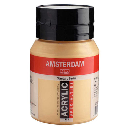Talens Amsterdam Acrylic 500ml Light Gold 802 S.2 ön cephe etiketi