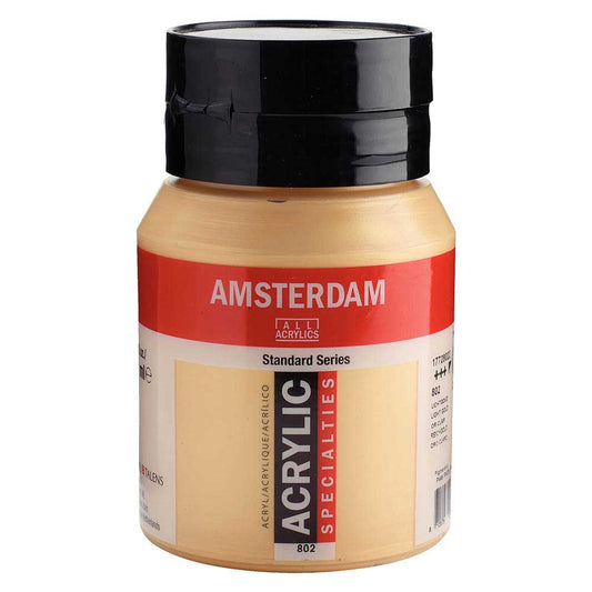 Talens Amsterdam Acrylic 500ml Light Gold 802 S.2 ön cephe etiketi