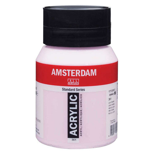 Talens Amsterdam Acrylic 500ml Light Rose 361 ön cephe etiketi