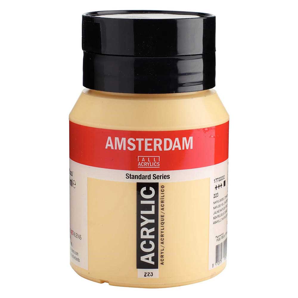 Talens Amsterdam Acrylic 500ml Naples Yellow Deep 223 ön cephe etiketi
