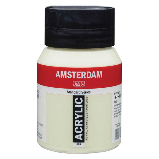Talens Amsterdam Acrylic 500ml Naples Yellow Green 282 ön cephe etiketi