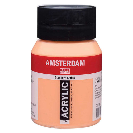 Talens Amsterdam Acrylic 500ml Naples Yellow Red 224 ön cephe etiketi