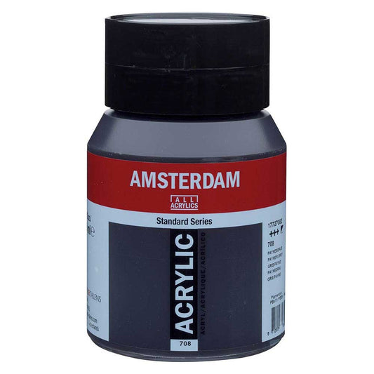 Talens Amsterdam Acrylic 500ml Paynes Grey 708 ön cephe etiketi