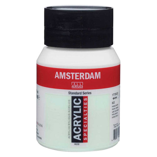 Talens Amsterdam Acrylic 500ml Pearl Green 822 S.2 ön cephe etiketi