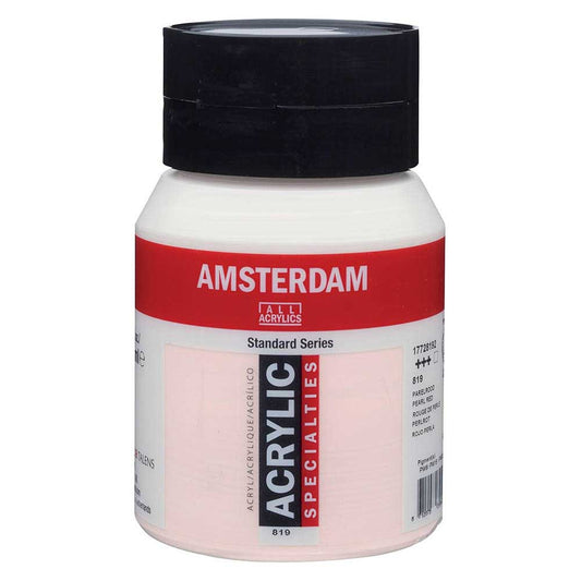 Talens Amsterdam Acrylic 500ml Pearl Red 819 S.2 ön cephe etiketi
