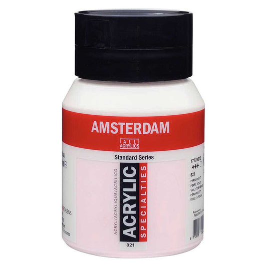 Talens Amsterdam Acrylic 500ml Pearl Violet 821 S.2 ön cephe etiketi