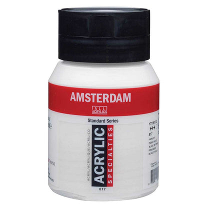 Talens Amsterdam Acrylic 500ml Pearl White 817 S.2 ön cephe etiketi
