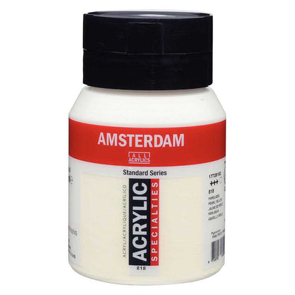Talens Amsterdam Acrylic 500ml Pearl Yellow 818 S.2 ön cephe etiketi