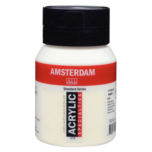 Talens Amsterdam Acrylic 500ml Pearl Yellow 818 S.2 ön cephe etiketi