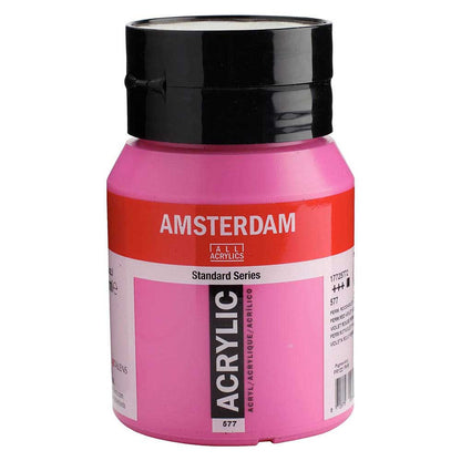 Talens Amsterdam Acrylic 500ml Permanent Red Violet Light 577 ön cephe etiketi