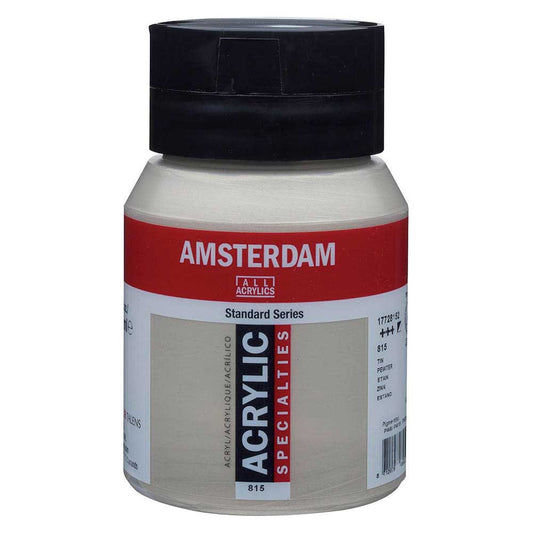 Talens Amsterdam Acrylic 500ml Pewter 815 S.2 ön cephe etiketi