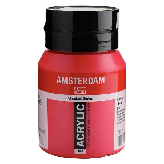 Talens Amsterdam Acrylic 500ml Primary Magenta 369 ön cephe etiketi