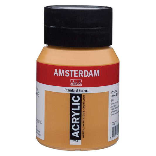 Talens Amsterdam Acrylic 500ml Raw Sienna 234 ön cephe etiketi