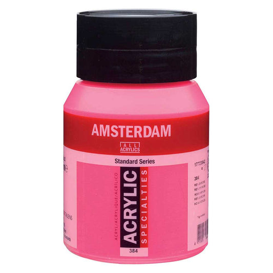 Talens Amsterdam Acrylic 500ml Reflex Rose 384 S.2 ön cephe etiketi