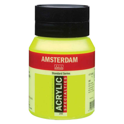 Talens Amsterdam Acrylic 500ml Reflex Yellow 256 S.2 ön cephe etiketi