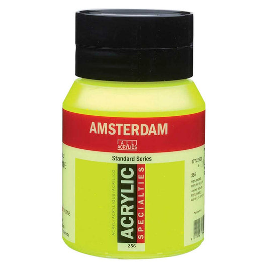 Talens Amsterdam Acrylic 500ml Reflex Yellow 256 S.2 ön cephe etiketi