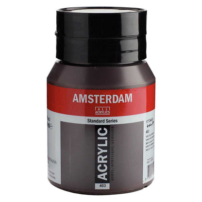 Talens Amsterdam Acrylic 500ml Vandyke Brown 403 ön cephe etiketi