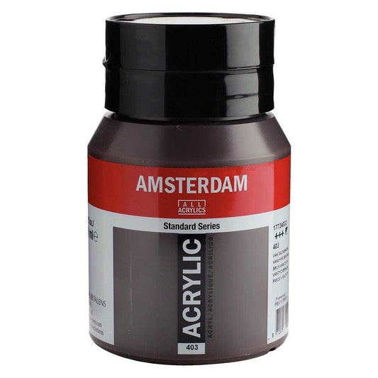 Talens Amsterdam Acrylic 500ml Vandyke Brown 403 ön cephe etiketi