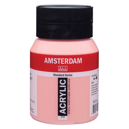 Talens Amsterdam Acrylic 500ml Venetian Rose 316 ön cephe etiketi