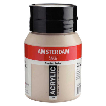 Talens Amsterdam Acrylic 500ml Warm Grey 718 ön cephe etiketi